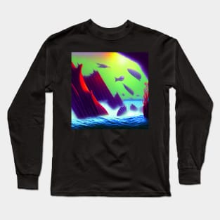 Fantasy Imaginary Seascape, Amazing Nature Long Sleeve T-Shirt